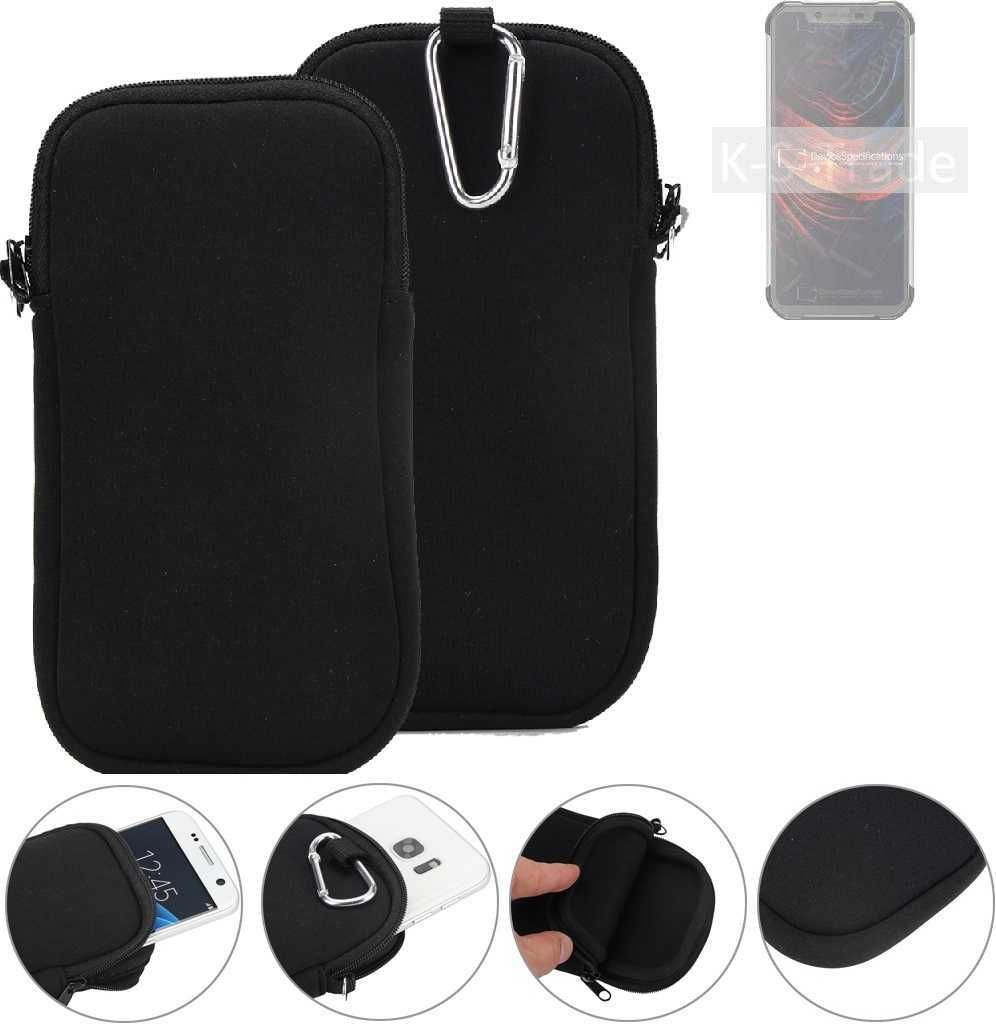 K-S-Trade Neopren-Hülle Handyhülle kompatibel mit Blackview BV9600 Pro (2019) Schutzhülle Neoprenhülle Sleeve Schutz-Hülle Gürtel Tasche Case