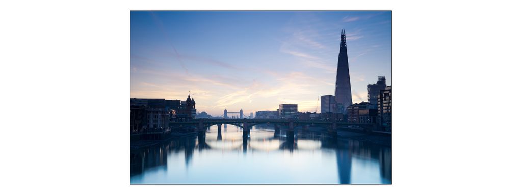 Muralo Fototapete Stadt London 450 (B) x 300 (H) cm cm Vlies Tapete Wandtapete Fluss Himmel London Panorama Brücke Wohnzimmer Schlafzimmer moderne...