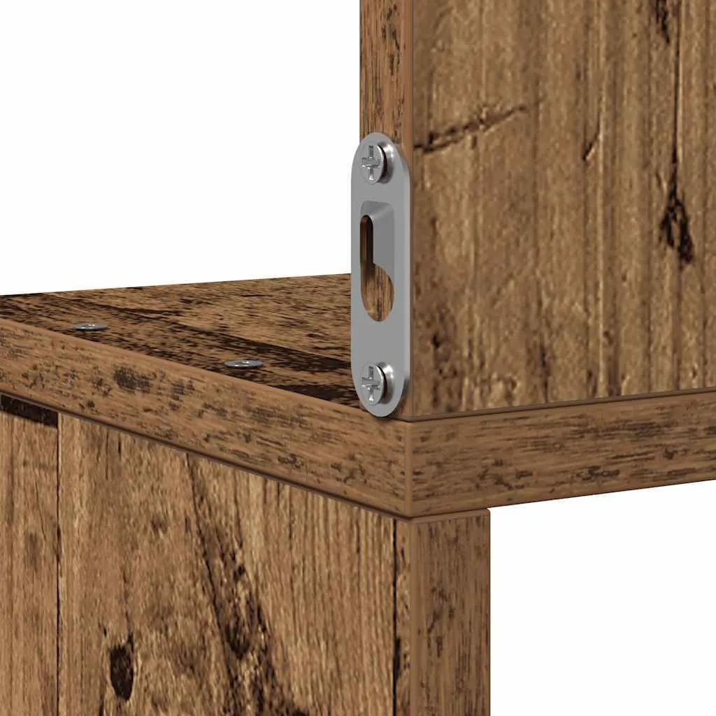 SYFAX™ Mensola Angolare Legno Antico - Risparmia Spazio con Stile - 6