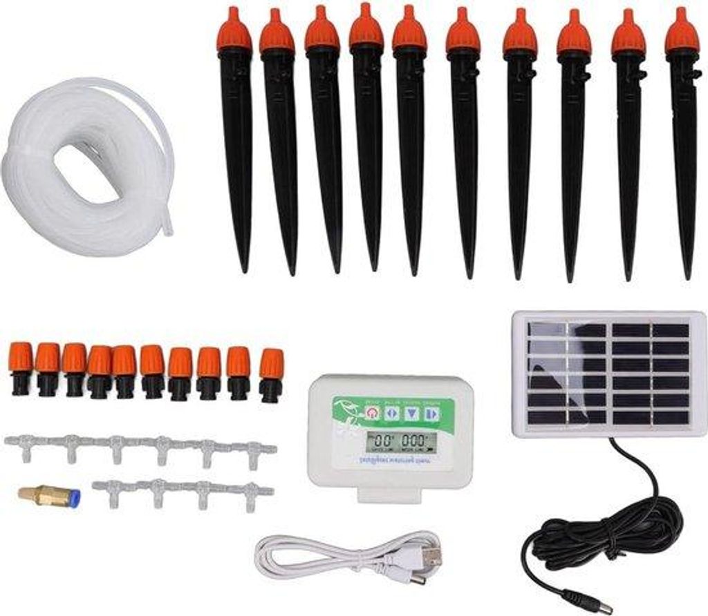 Solar-Pumpe 850 ml/min IP67 Regenfest Timer 2 Betriebsmodi für Rasen Garten Hangende Mauern Terrassen - Wasserbeschaffungssystem - Pumpe.