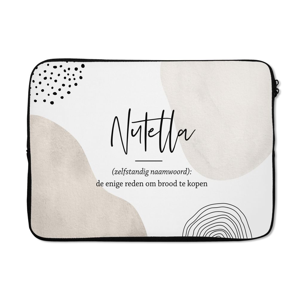 MuchoWow Laptop Hülle 13 Zoll Nutella - Sprichwörter - Zitate - Nutella Definition - Wörterbuch Laptoptasche - Laptophülle - Sleeve - Rundums...