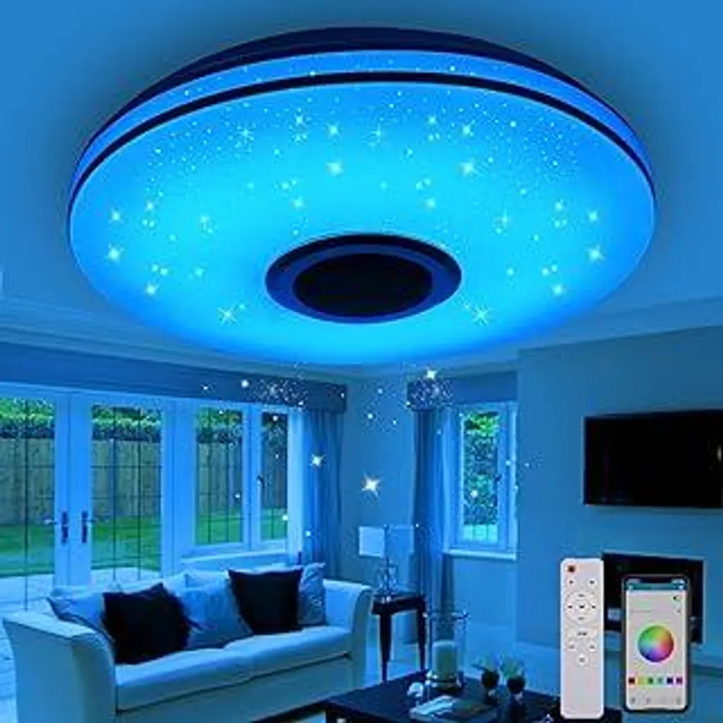 Lampadario LED 36W con Cassa Musica e Colori RGBW - Qualità Garantita