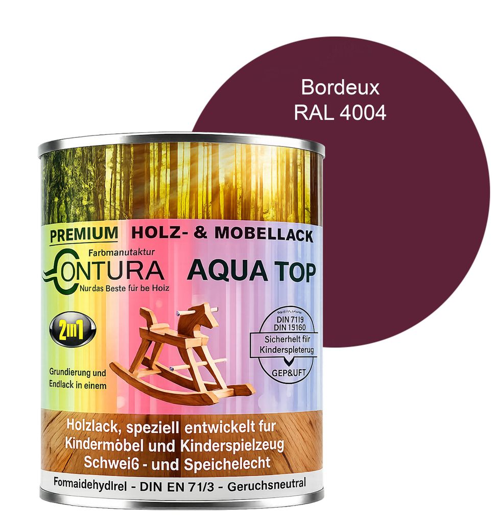 Contura 750ml. Möbellack Lack für Kinderspielzeug Buntlack Produktbild 