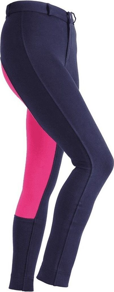 Wessex Mädchen Reithose 2-Ton ER615 (9-10 Jahre) (Navy/Pink)