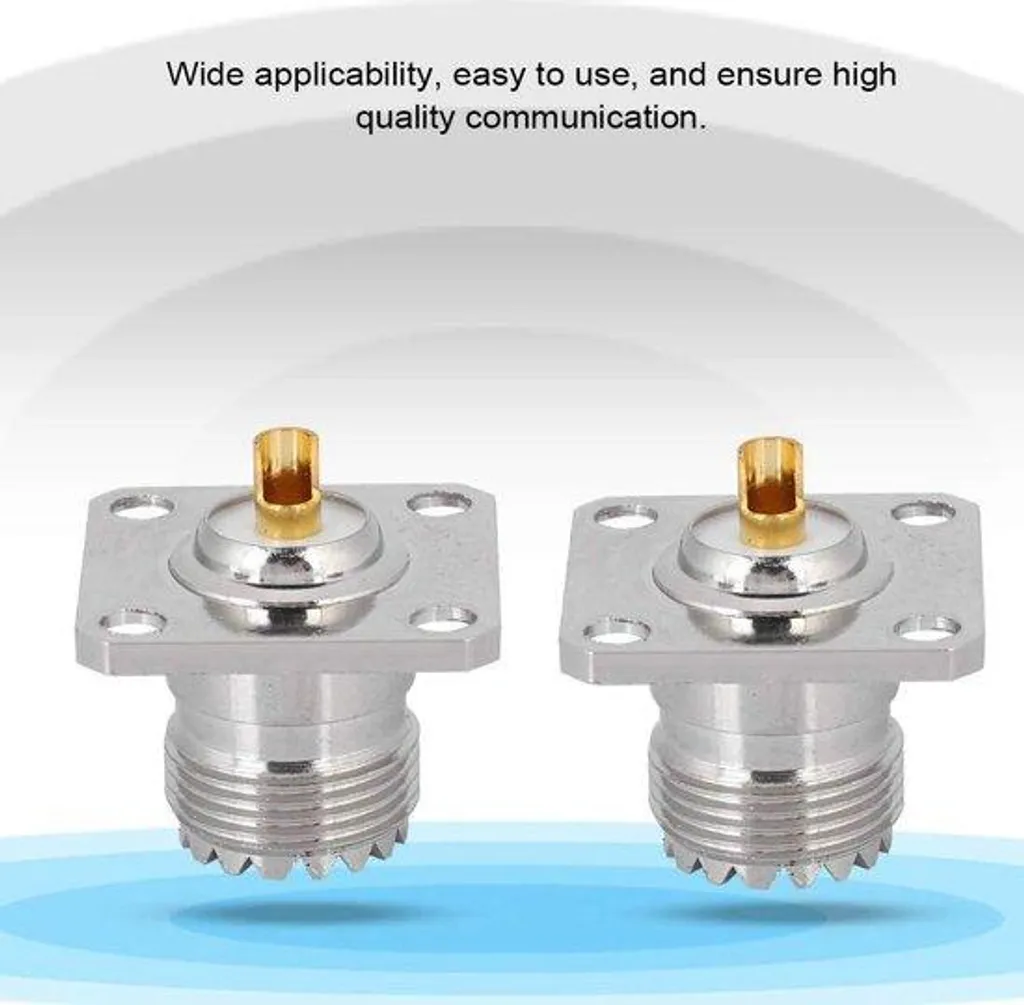 Double adaptateur UHF châssis métal noir pour fixer vos connexions RF