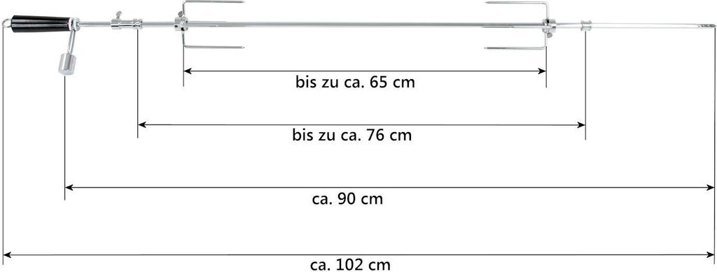 Sada grilovacích rožněk BBQ-Toro, 90 cm, včetně motoru z Obrázek produktu 5