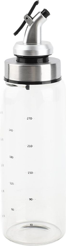300-ml-Speiseölflasche, auslaufsicher, präzise Skala, robustes Glas, staubdicht, Olivenölspender für die Küche
