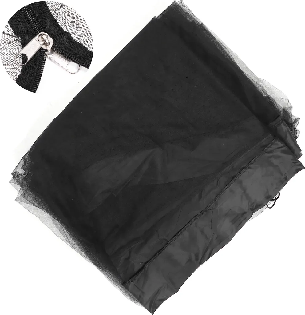 Moustiquaire de table avec zip et base lestable pour parasol déporté - 5