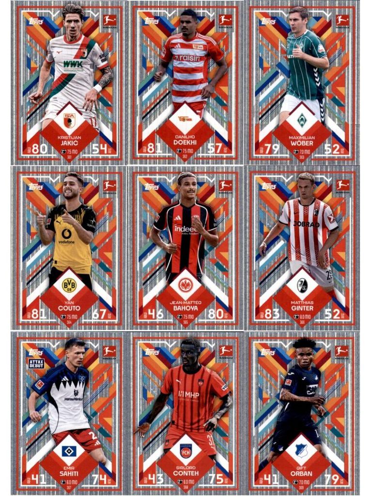 Topps Match Attax Bundesliga - 2025/26 - Alle 9 Vivid Vectors