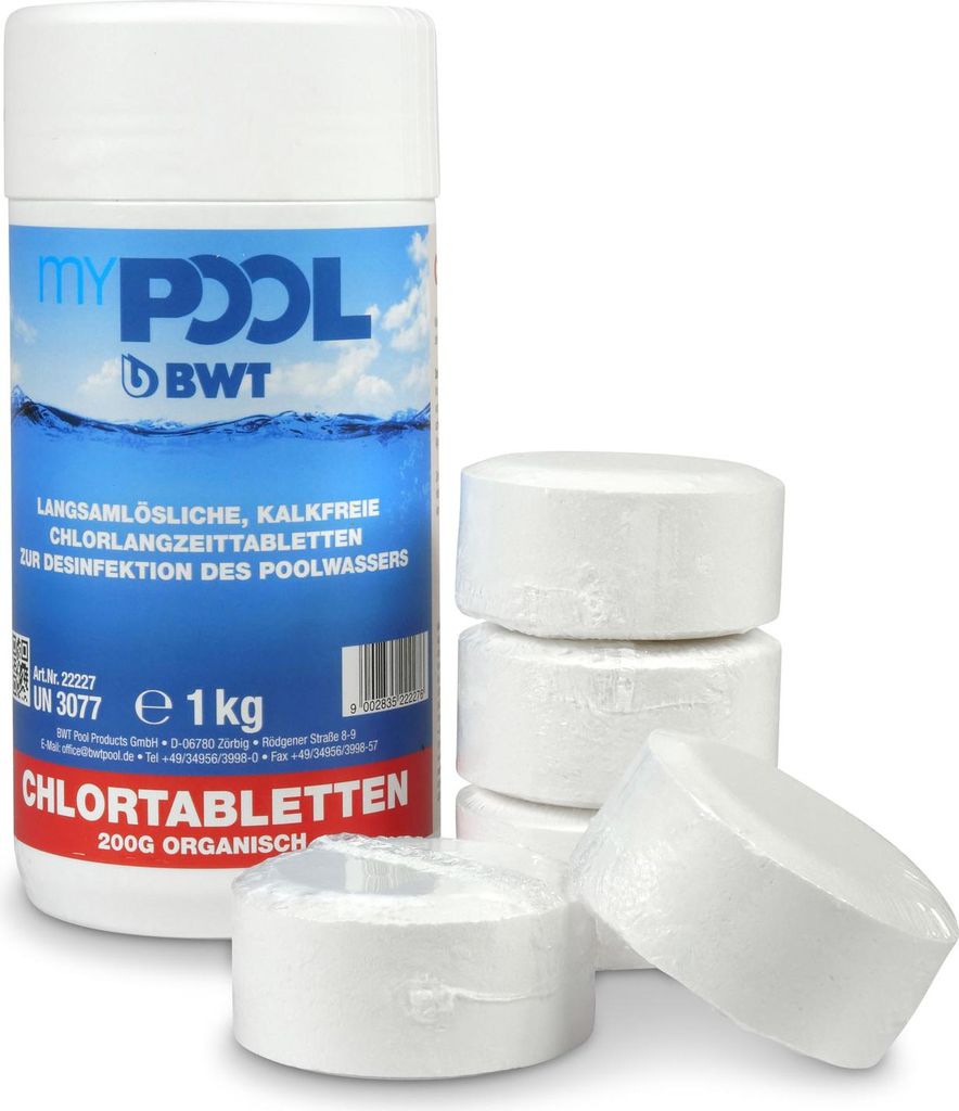 myPOOL Chlordepot Tabs Langzeittabletten 200gr. | 1,0 kg Produktbild 
