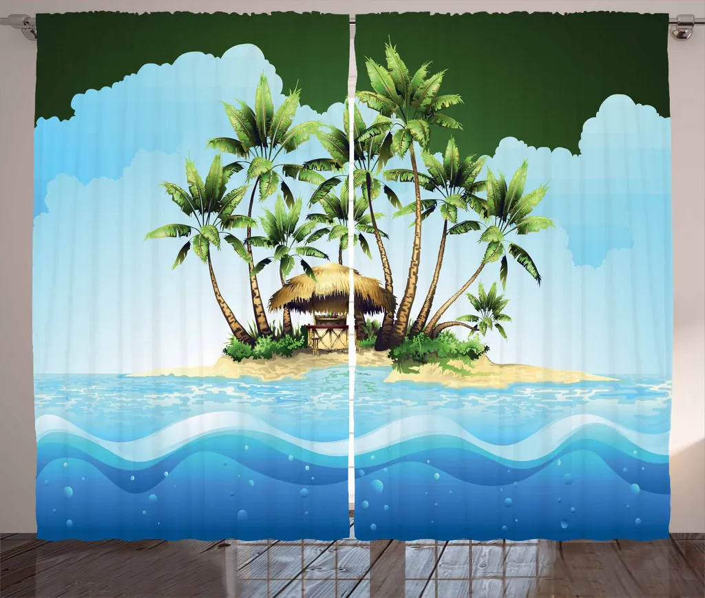 Tenda Rustica ABAKUHAUS 280x175 | Qualità Satinata Blu e Verde