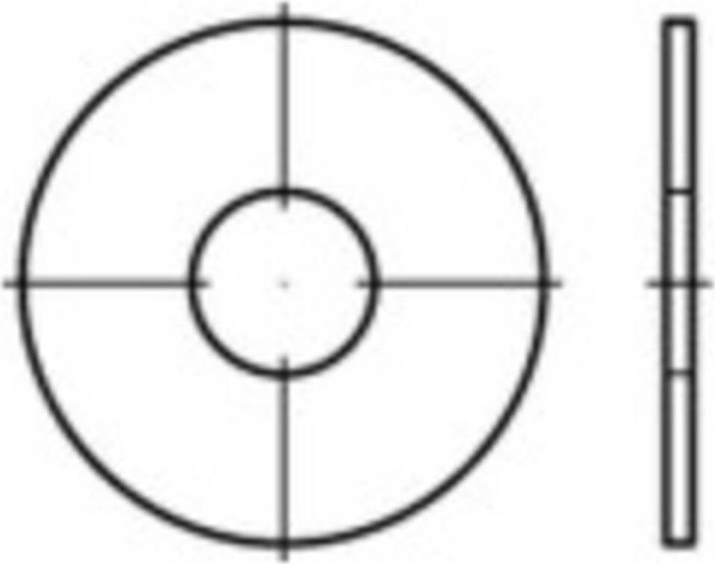 Kotflügelscheiben 8.4 mm 25 mm Stahl galvanisch verzinkt 200 St. TOOLCRAFT 159276