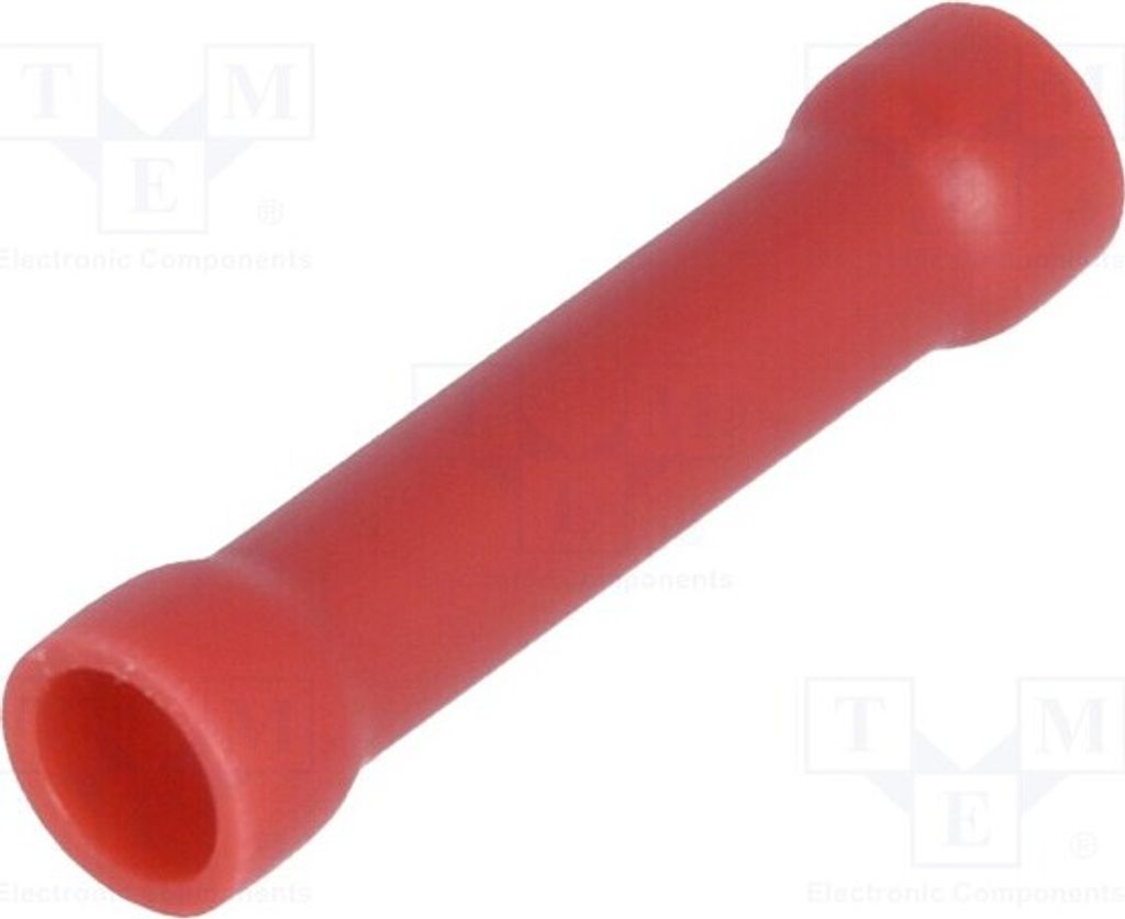 10x Stoßverbinder Messing verzinnt isoliert 0,5÷1,5mm2 ST-060/R Bootlace ferrule