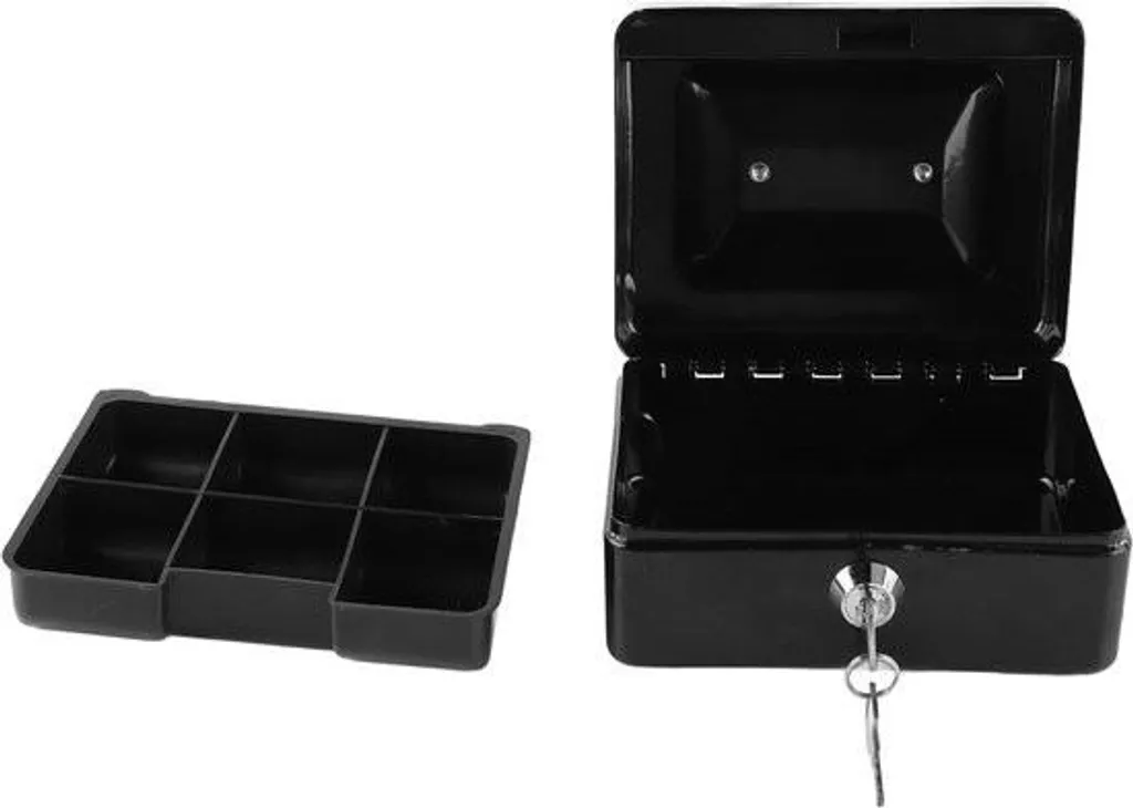Coffre-fort ignifuge de rangement pour argent et documents en métal - 6