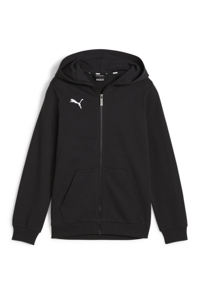 Puma Teamgoal Hooded Sweat Full Zip Kinder - Schwarz