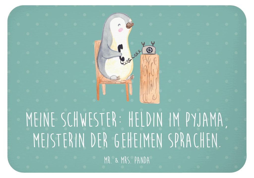 Mr. & Mrs. Panda magnet Schwester Heldin - Meeresbrise - Geschenk, Geheimsprache, Schwesterliebe, whiteboardmagnet, Familiengeschenk, Geschwisterli...