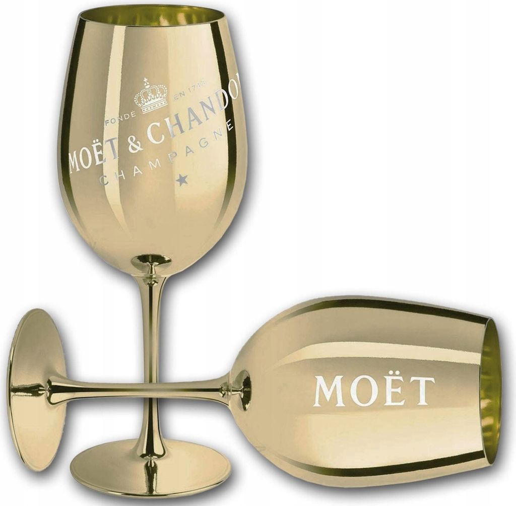 Kieliszek Moët & Chandon Ibiza 1 szt. Złoty elegancki Zdjęcie produktu 