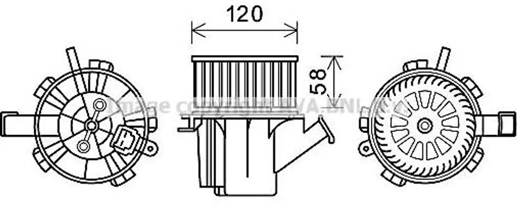 Réparer la ventilation de Smart Fortwo avec le moteur AVA MC8018 12V