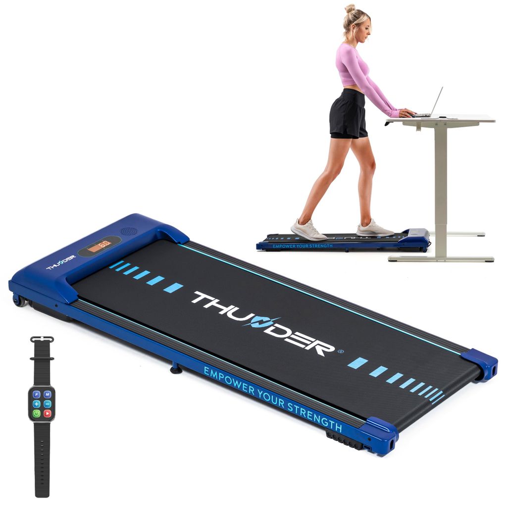 Laufband Thunder IDEA-BLUE 101x38cm 6km/h FitShow LED Bluetooth Lautsprecher Transportrollen