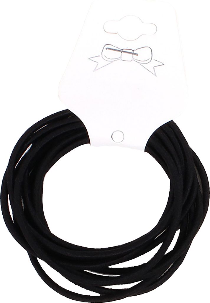 100 Haargummis 50mm elastisches Haar Band Zopfgummis ohne Metall Farbwahl, Größe:50mm, Farbe:schwarz