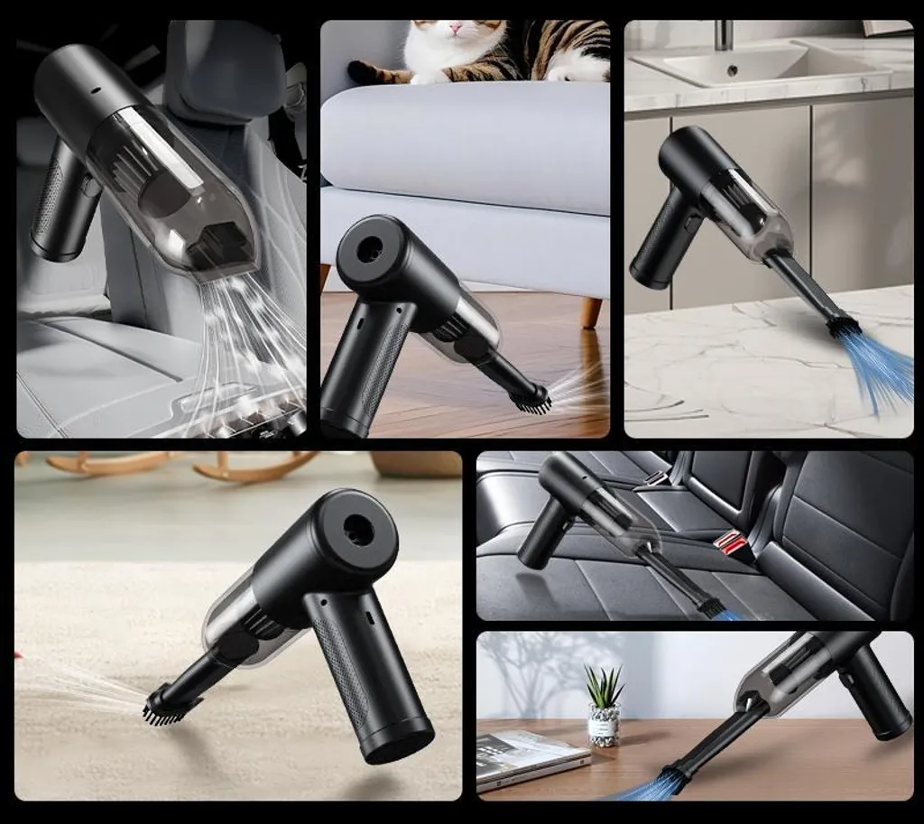 Aspirapolvere Auto Potente Senza Fili: Mini Soffiatore Turbo 2-in-1 - 8
