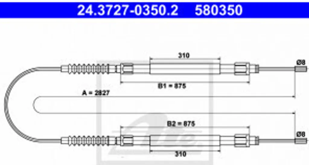 Câble de frein à main pour Boxer - Remplacement OE 4745 V3 Qualité ATE