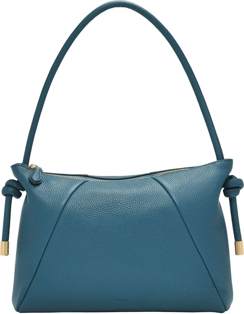 Fini le désordre avec le sac épaule Willa Fossil en cuir bleu spacieux