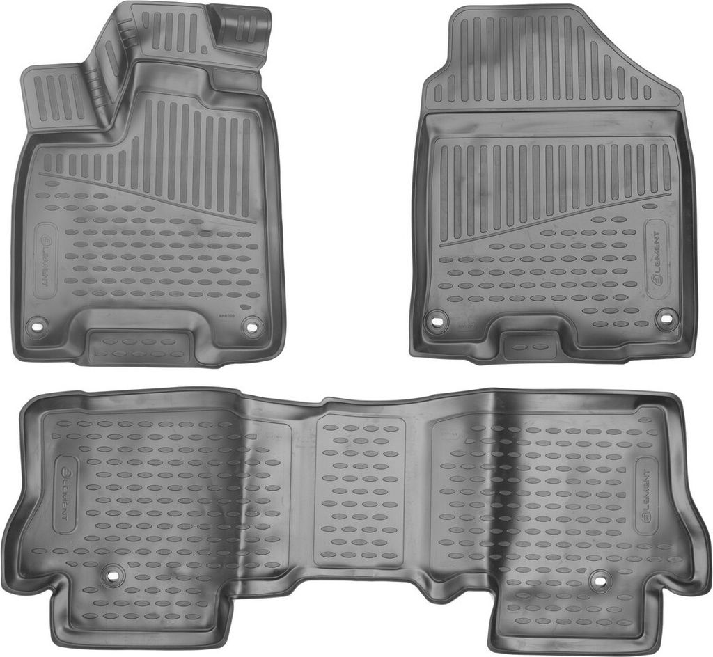 ELEMENT Gummi-Fussmatten 3D kompatible mit HONDA Passport, 2019->, 3 tlg.