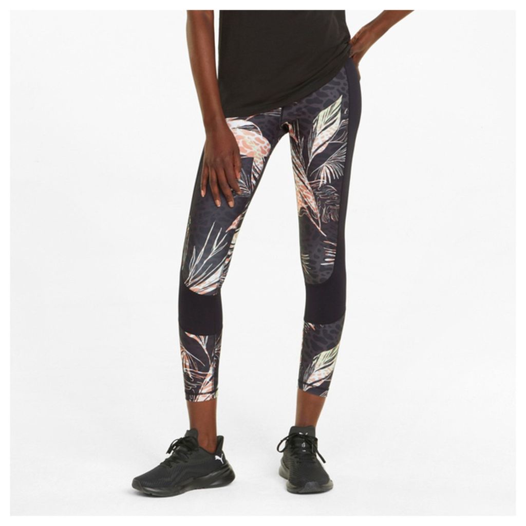 Damen-Leggings Puma Train AOP Eversculpt Hohe Taille 7/8 Enge L Schwarz