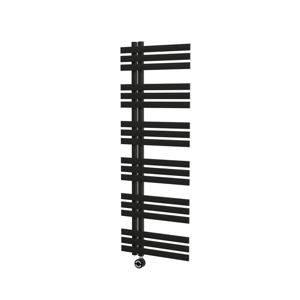 Schulte Badheizkörper IGNIS, 140x50 cm, Schwarz, Anschluss Produktbild 