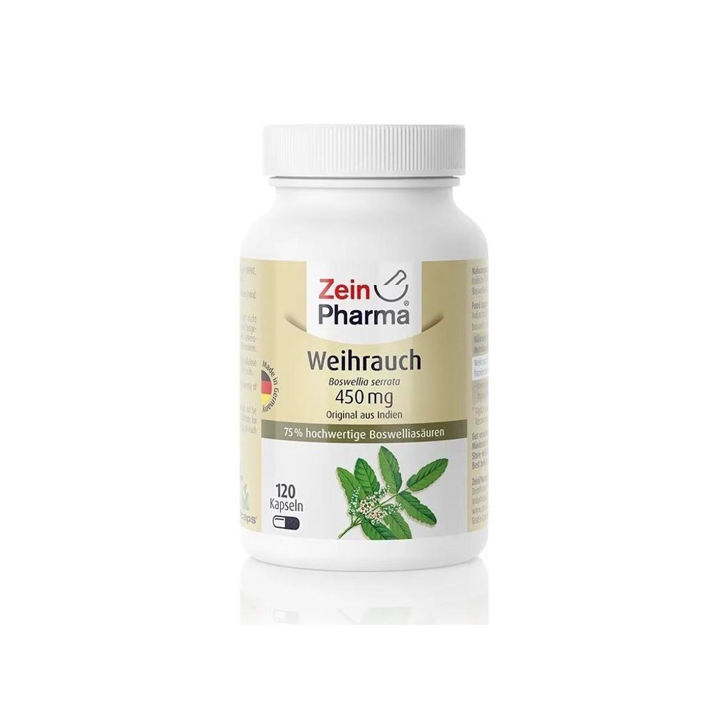 Zein Pharma Frankincense, Boswellia serrata, 450 mg, 120 Zdjęcie produktu 