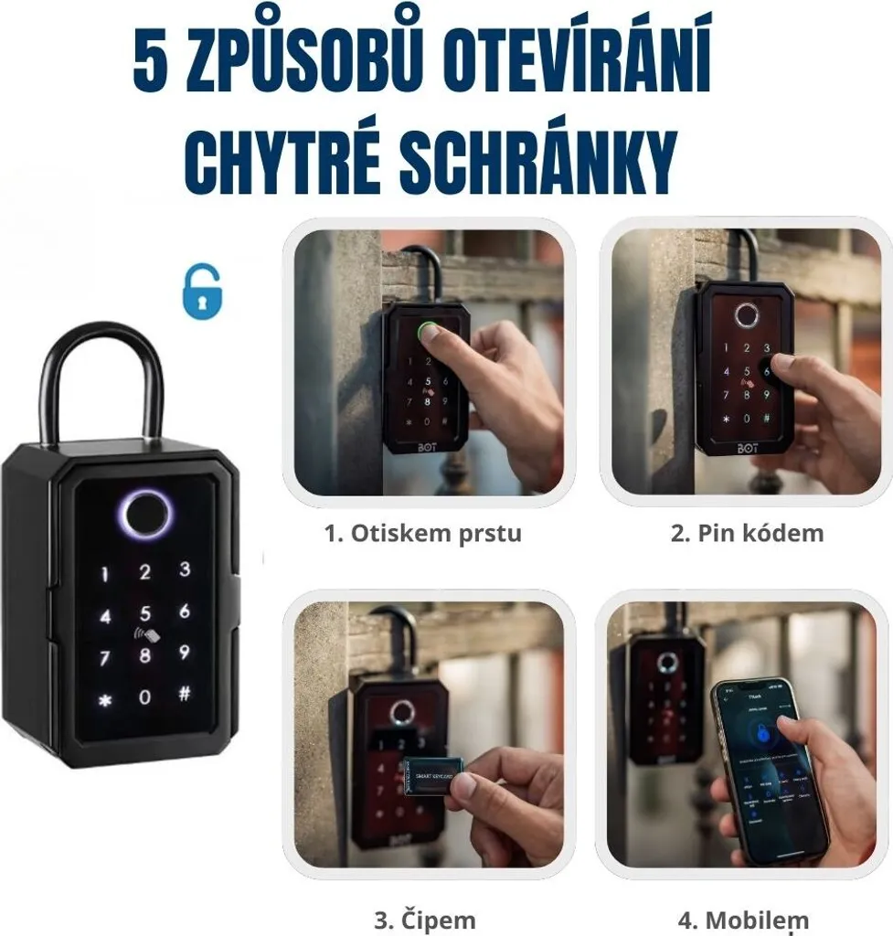 Boîte à clés connectée contre perte de clé - Coffre intelligent à code - 5