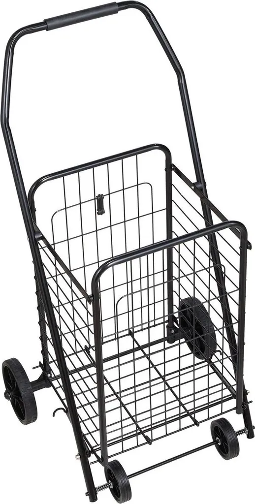 Chariot de courses robuste pour préserver le dos des charges lourdes