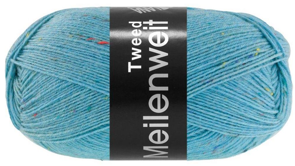 Lana Grossa MEILENWEIT 100 g TWEED 4-fach Sockenwolle mit Immagine del prodotto 