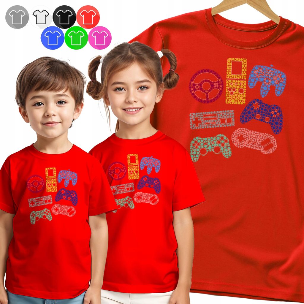 Kinder-T-Shirt - Für Den Tag Punkte Für Die Kleinen Gamer Spiel-Pads - 98 Xxs