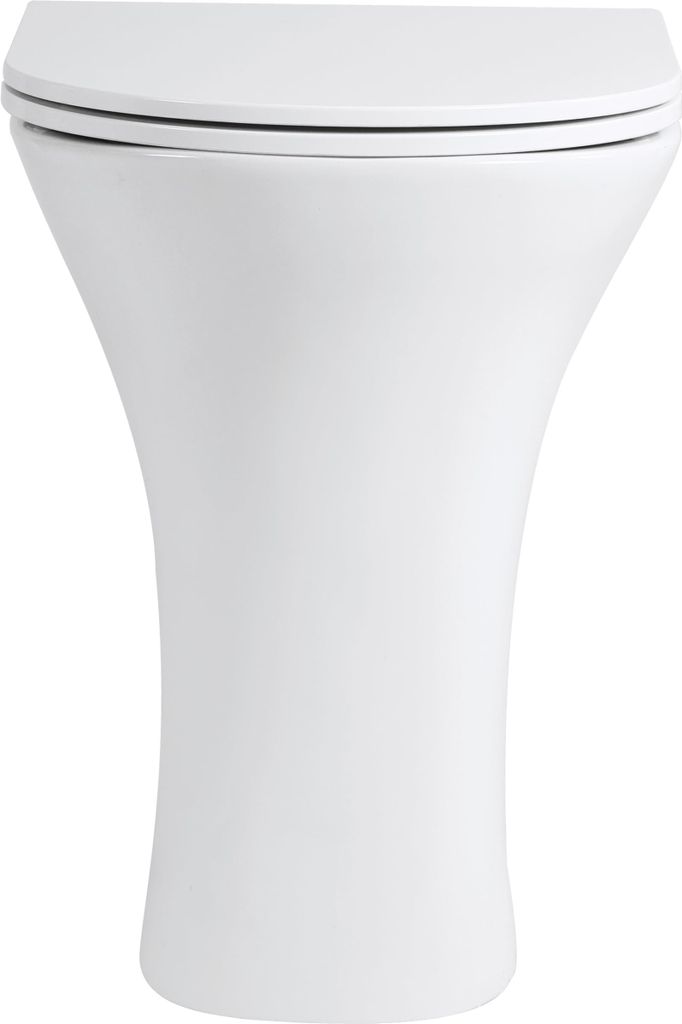 sanicomfort Stand-WC REKIA, erhöht 47 cm, Flachspüler, Produktbild 