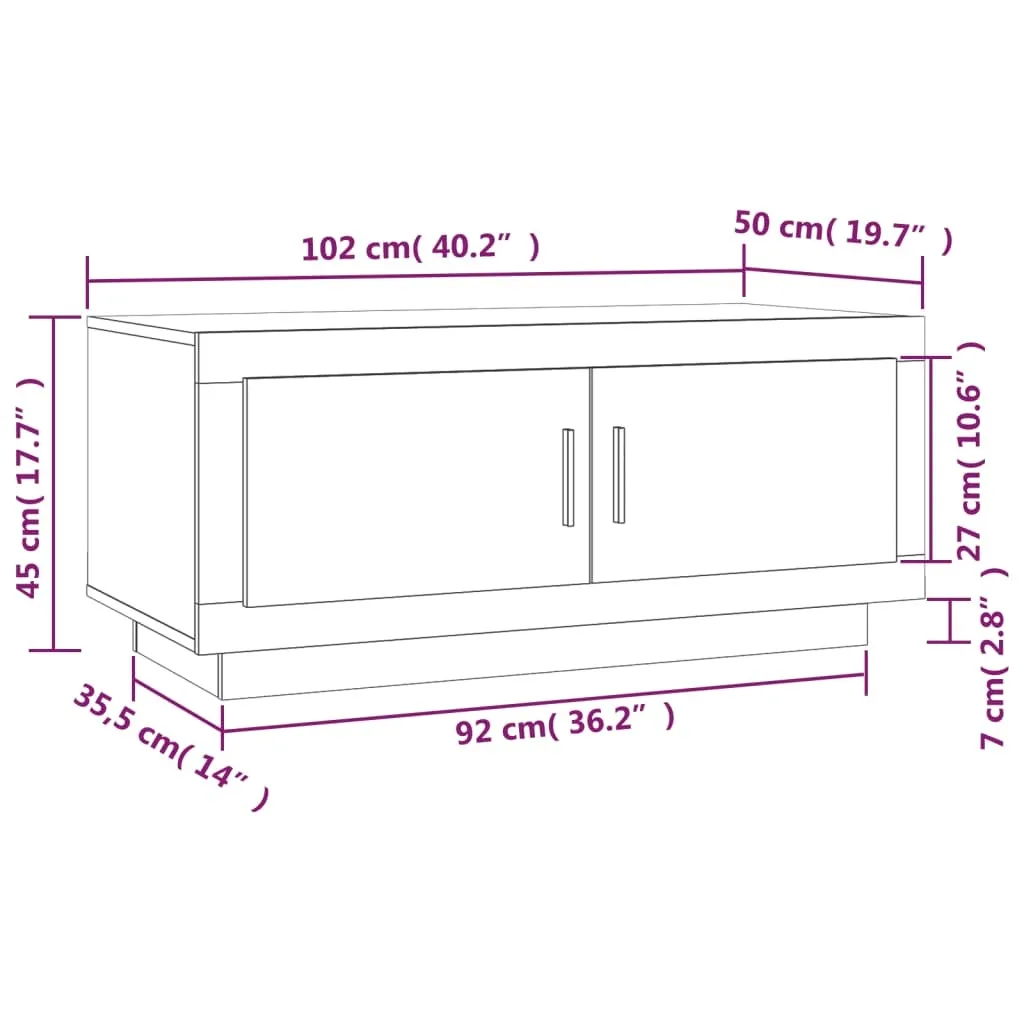 Tavolino Salotto Rovere Marrone 102x50x45cm - Design Moderno vidaXL - 8