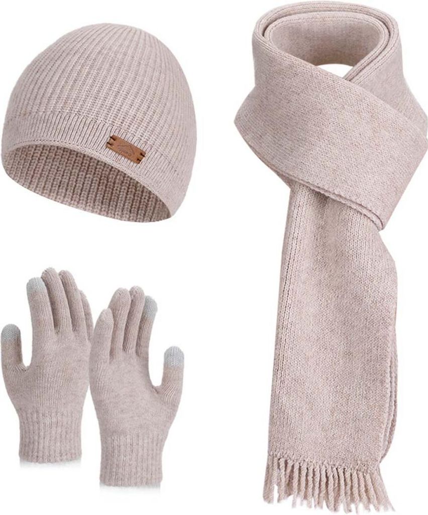 Winter-Set mit Ohrenschutz-Mütze, Schal & Handschuhen - Produktbild 