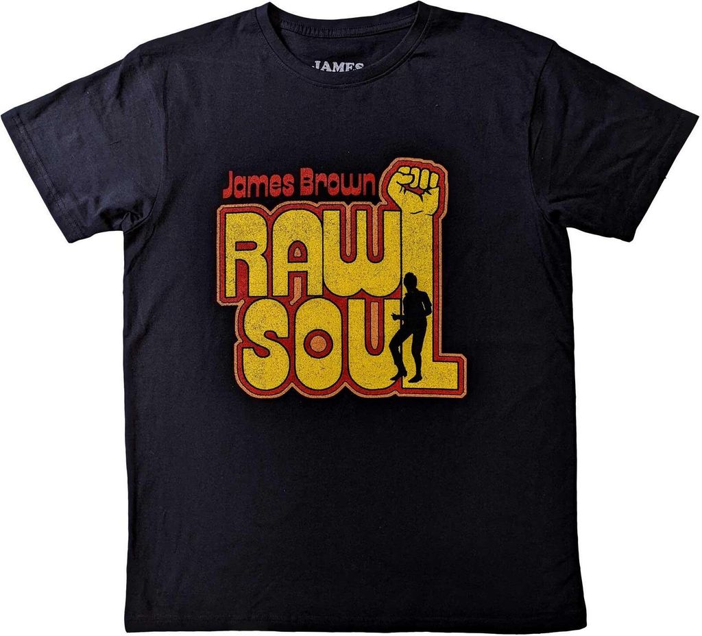 James Brown - "Raw Soul" T-Shirt für Herren/Damen Uni RO8725 (M) (Schwarz)