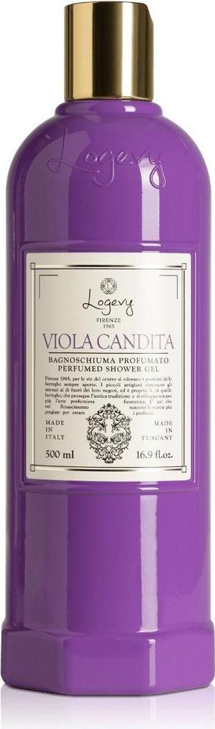 Logevy – Duschgel – Kandiertes Veilchen – 500 ml – Aromatische Reinigung für Körper und Sinne