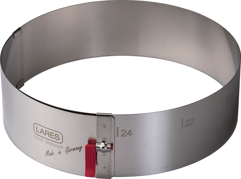 LARES Tortenring mit Klemmhebel aus Edelstahl - Durchmesser Produktbild 