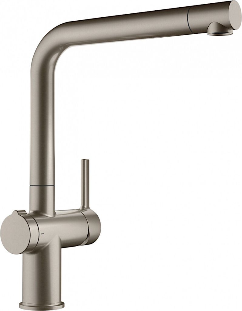 FRANKE Armatur ACTIVE L TWIST in EDELSTAHL-OPTIK mit Festauslauf / Küchenarmatur / Einhebelmischer