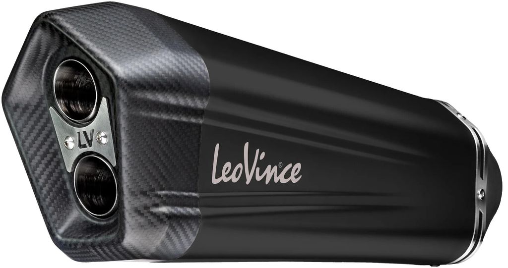 LeoVince LV-12 schwarzer Slip-On-Auspuff genehmigt für Produktbild 