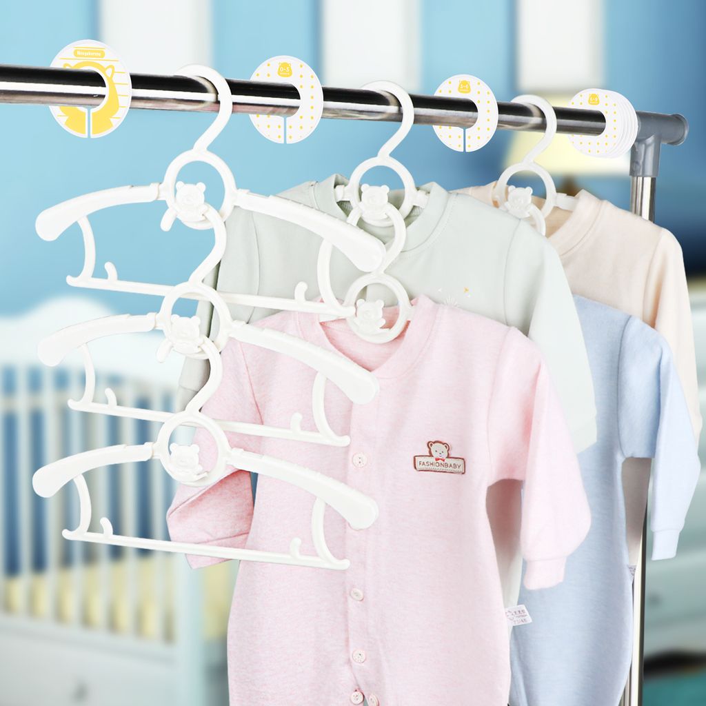 Homewit 30-teilig ausziehbare Kinderkleiderbügel mit Produktbild 2