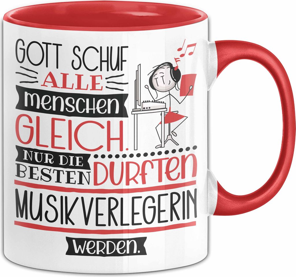 Musikverlegerin Geschenk Becher Tasse Gott Schuf Alle Produktbild 