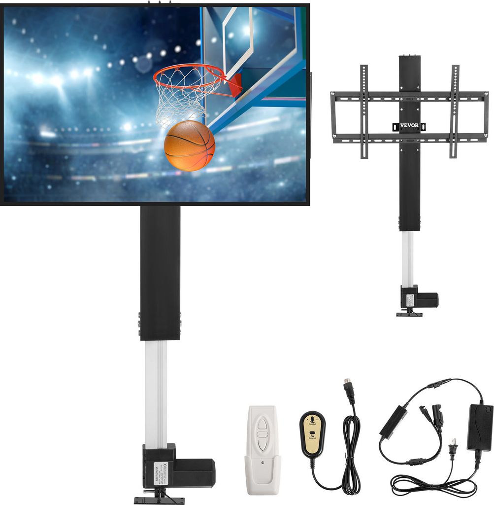 VEVOR TV-Ständer für 30-50 Zoll LCD-LED-Plasmafernseher, Automatischer TV-Ständer, Aufzug für Fernseher, TV Lift Halterung 97,4 bis 167,4 cm, H...