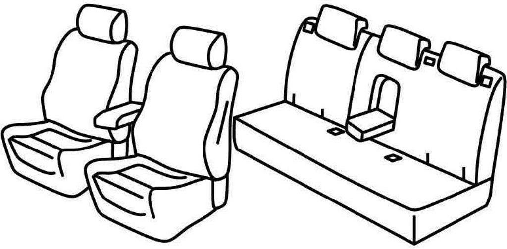 Sitzbezüge Lampa Set Superior - Nocciola - kompatibel für Alfa Romeo Giulietta (01/14>04/21)