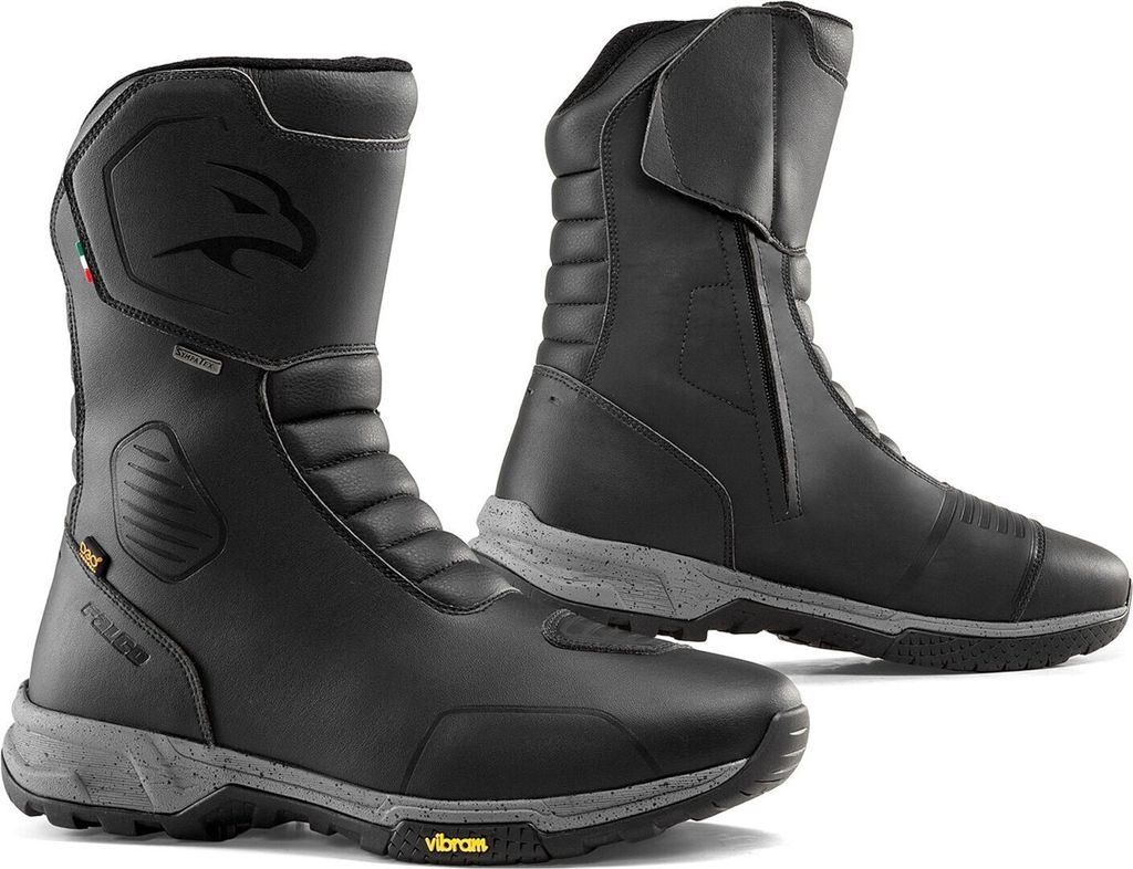 Falco Warden wasserdichte Motorrad Stiefel, schwarz, 43