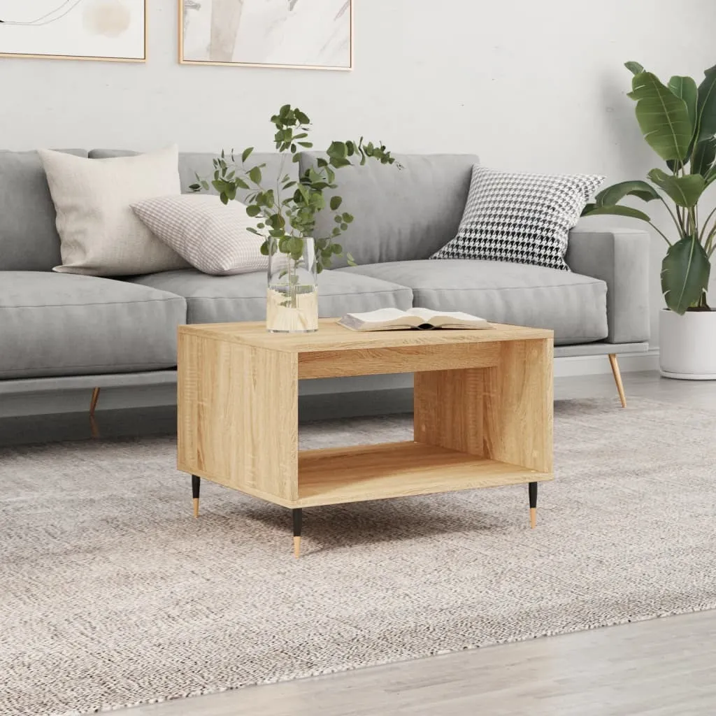 Tavolino da Caffè Maison Exclusive Sonoma Rovere 60cm - Design e Funzionalità