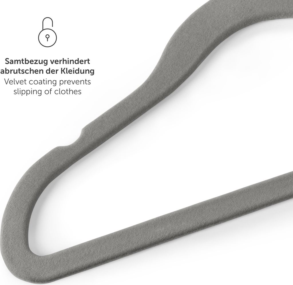 Blumtal 30er-Set Kleiderbügel für Kinder mit Samtbezug - Produktbild 6